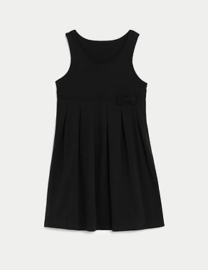 Girls' Jersey Bow School Pinafore (2-12 Yrs) Image 2 of 5