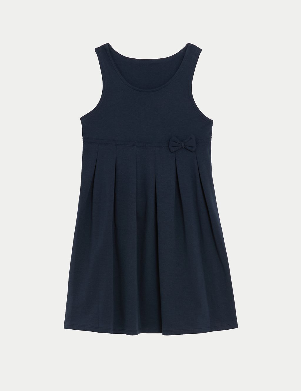 Girls' Jersey Bow School Pinafore (2-12 Yrs) 1 of 5