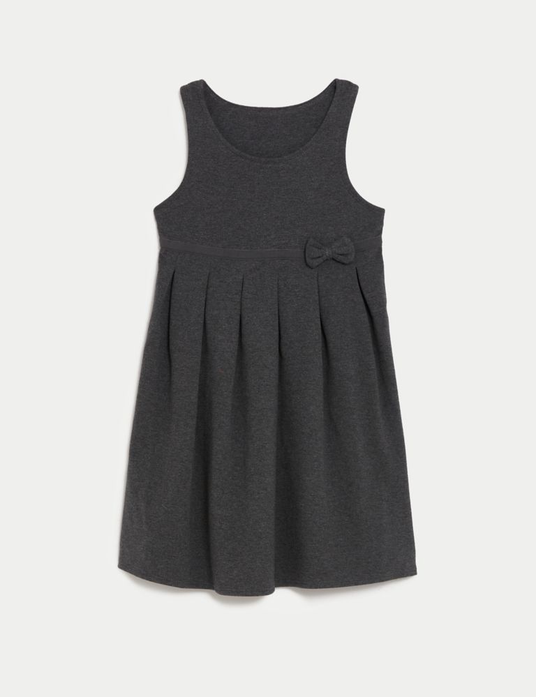 Girls' Jersey Bow School Pinafore (2-12 Yrs) 2 of 6