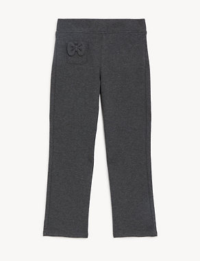 Girls' Jersey Bow School Trousers (2-14 Yrs) Image 2 of 5
