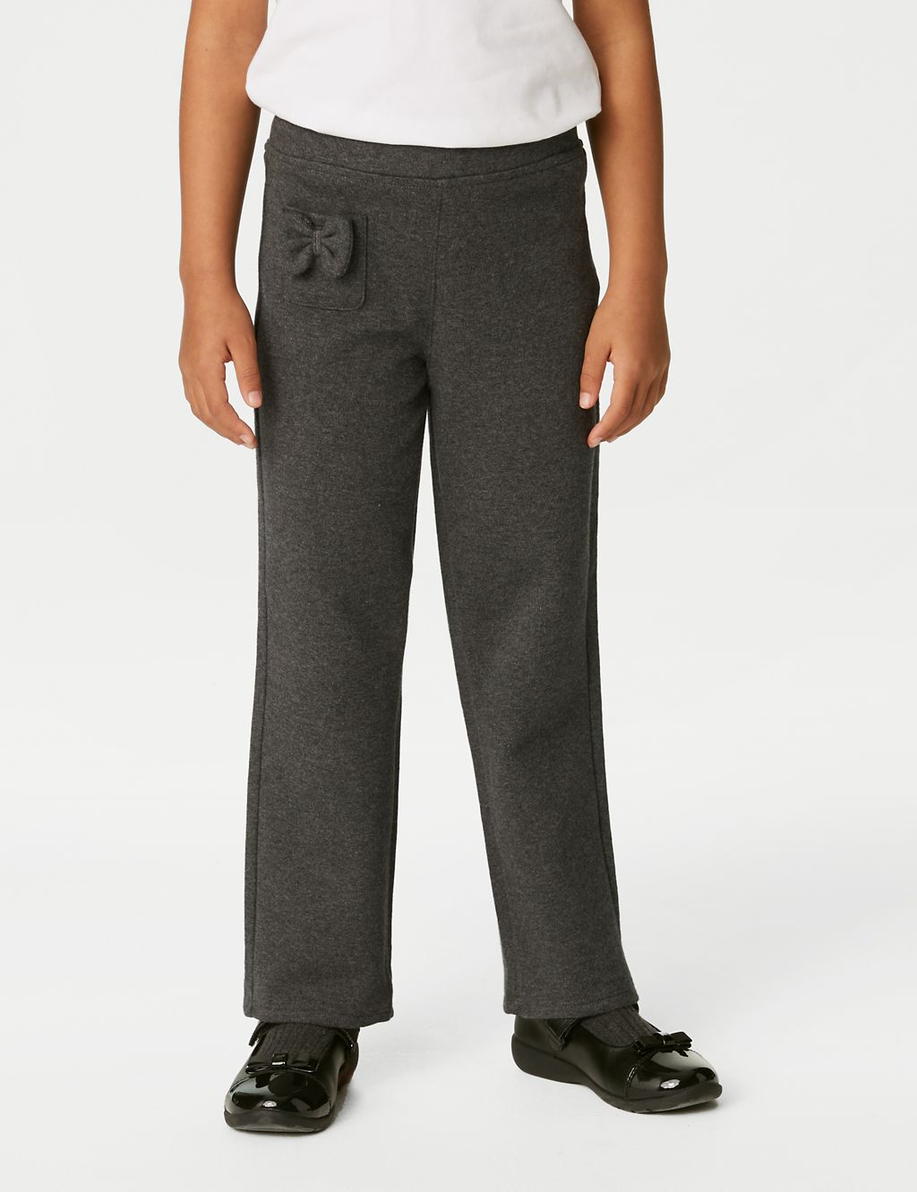Girls' Jersey Bow School Trousers (2-14 Yrs) 2 of 5