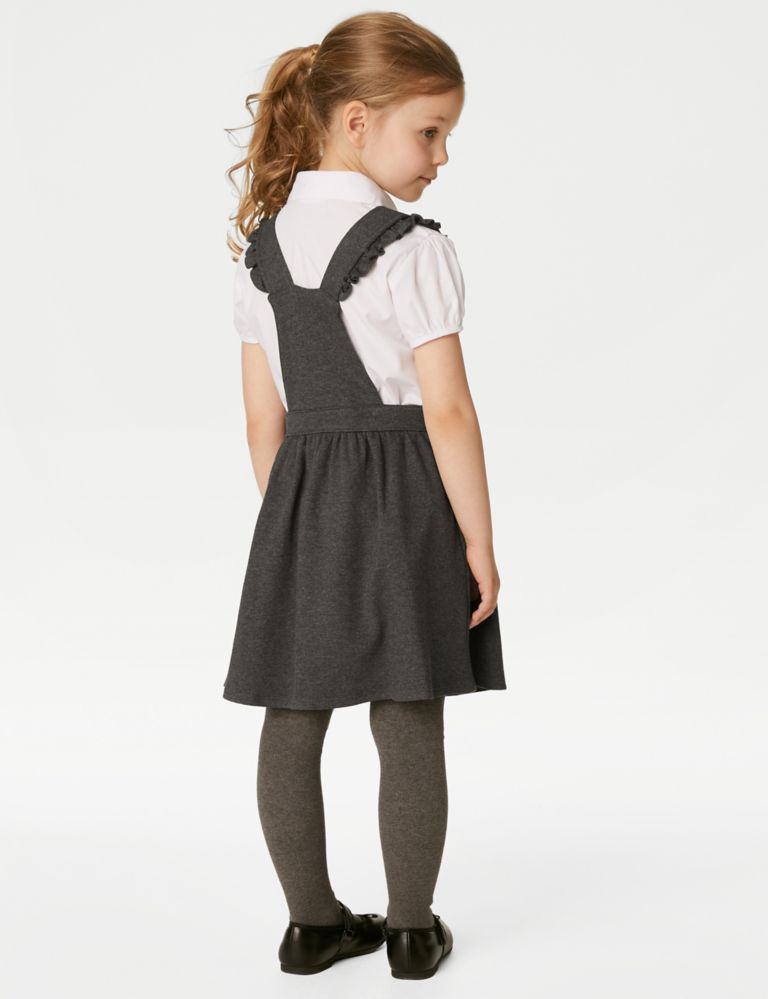 Girls' Jersey Frilled School Pinafore (2-12 Yrs) 4 of 4