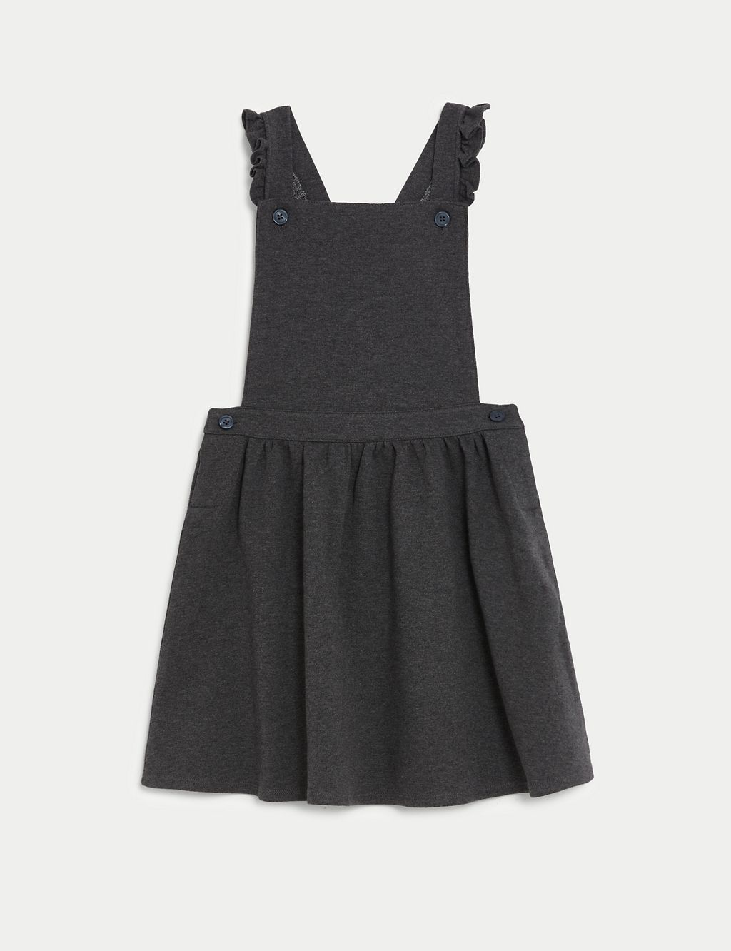 Girls' Jersey Frilled School Pinafore (2-12 Yrs) 1 of 4