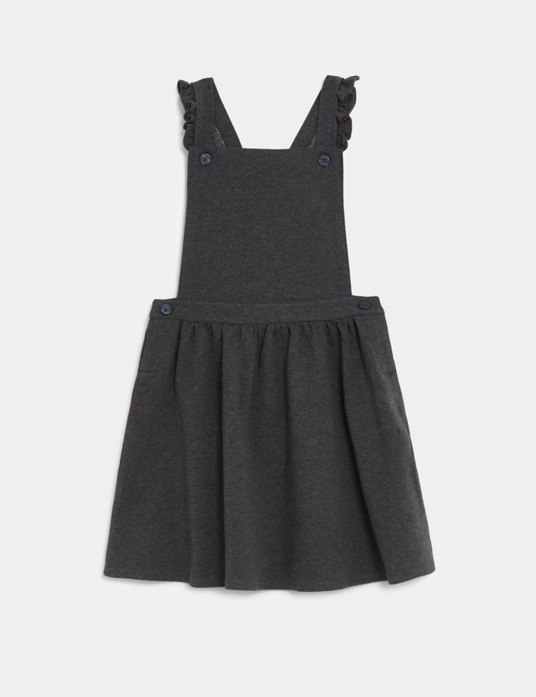 Girls' Jersey Frilled School Pinafore (2-12 Yrs) 2 of 4