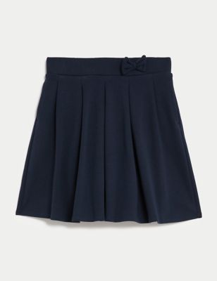 Girls' Jersey Pleated School Skirt (2-14 Yrs) Image 2 of 5
