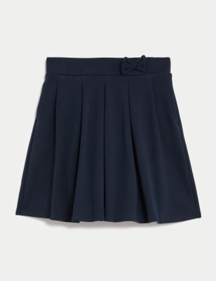 Girls' Jersey Pleated School Skirt (2-14 Yrs) Image 2 of 5