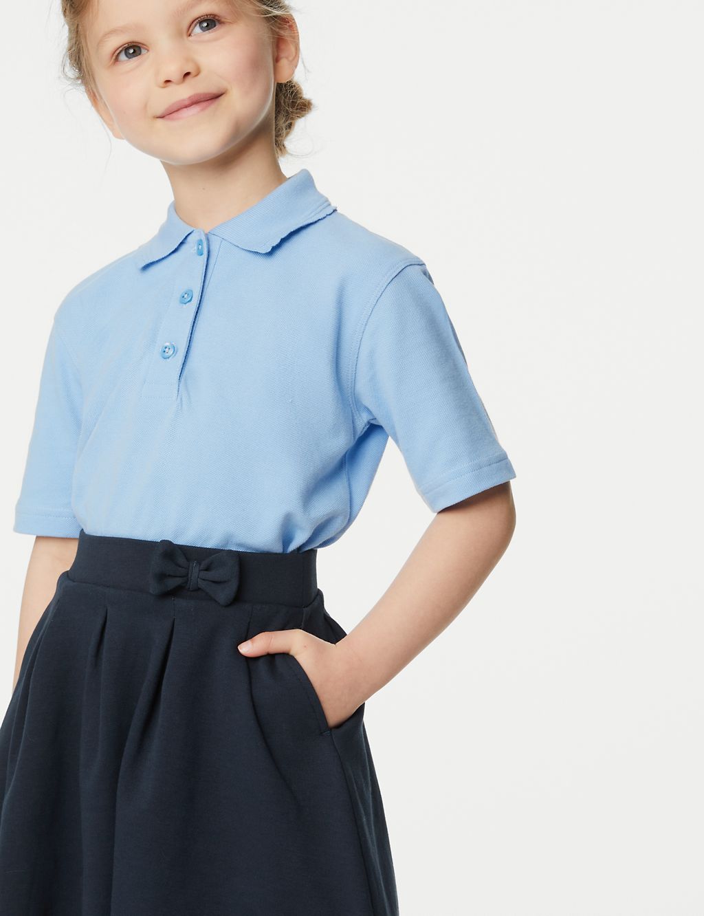 Girls' Jersey Pleated School Skirt (2-14 Yrs) 2 of 5