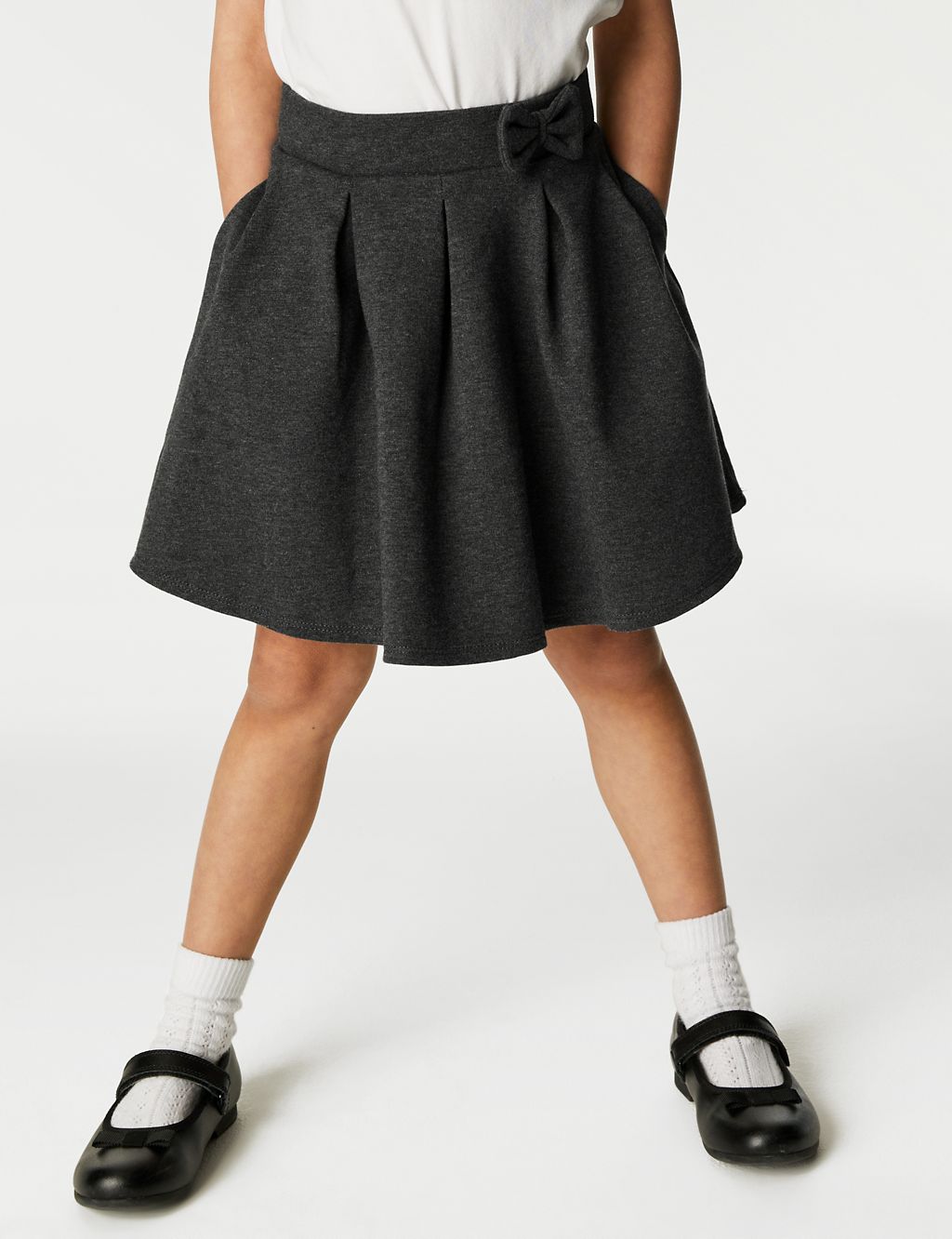 Girls' Jersey Pleated School Skirt (2-14 Yrs) 4 of 5
