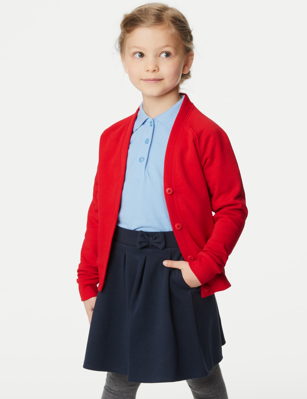 Girls' Jersey School Cardigan (2-18 Yrs) 2 of 5