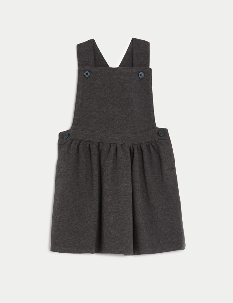 Girls' Jersey School Pinafore (2-12 Yrs) | M&S Collection | M&S