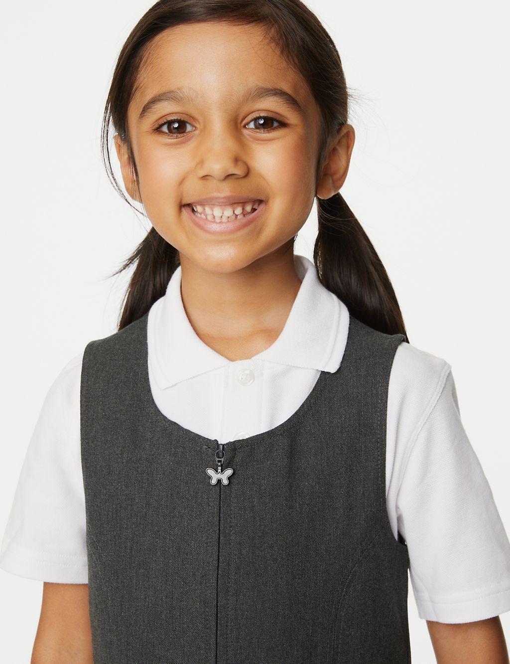 Girls' Longer Length Pleated School Pinafore (2-12 Yrs) 2 of 5