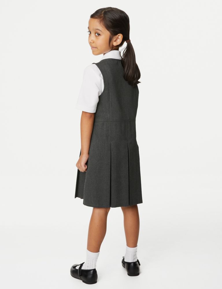 Girls' Longer Length Pleated School Pinafore (2-12 Yrs) 4 of 5