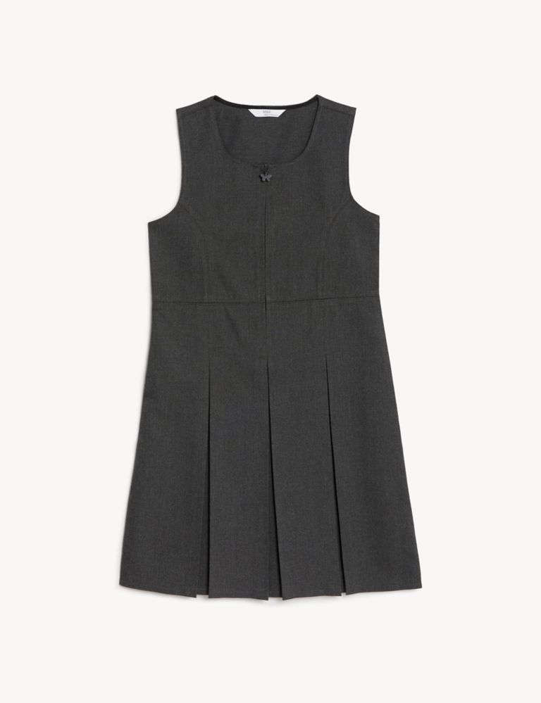 Girls' Longer Length Pleated School Pinafore (2-12 Yrs) 2 of 5
