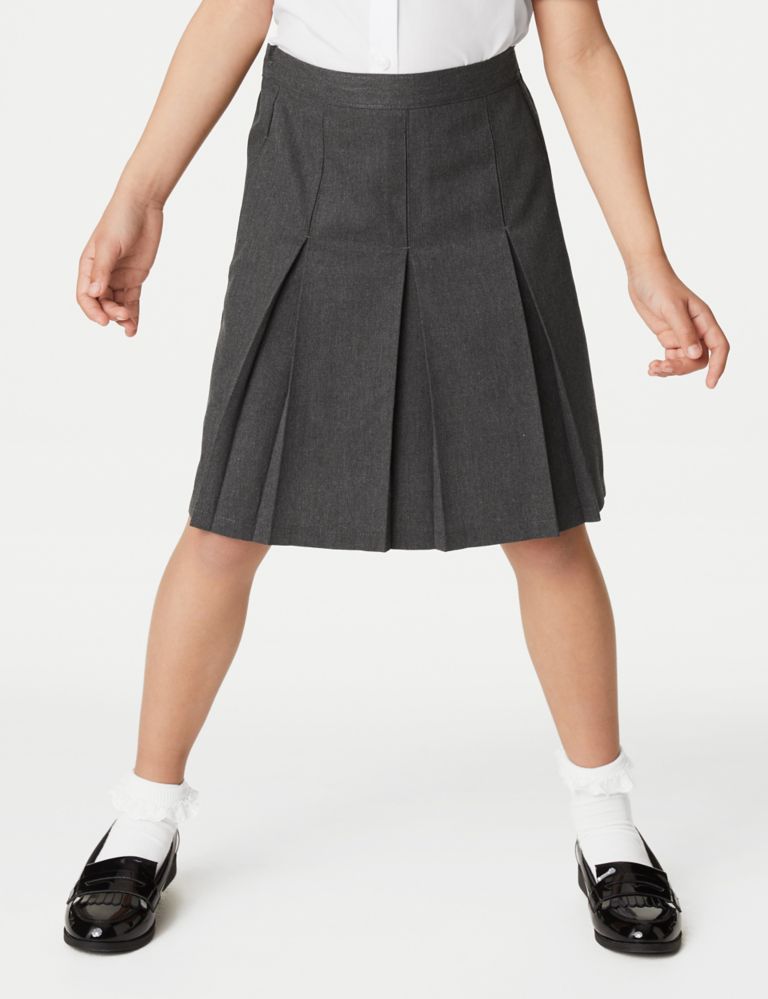 Buy Girls' Longer Length School Skirt (2-16 Yrs) | M&S Collection | M&S