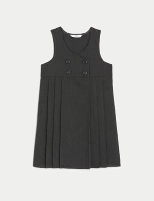 Girls' Permanent Pleats School Pinafore (2-12 Yrs) Image 2 of 5