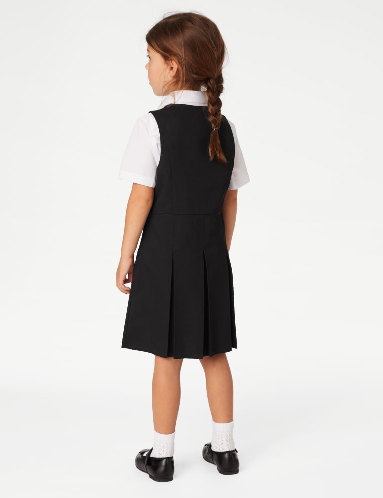 Girls pinafore dress black sales