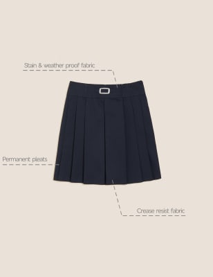 Girls' Permanent Pleats School Skirt | M\u0026S