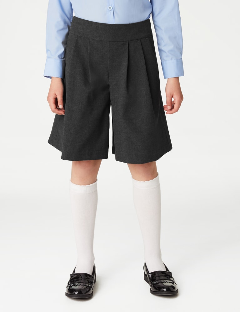Girls' Pleat Front School Culottes (218 Yrs) M&S Collection M&S