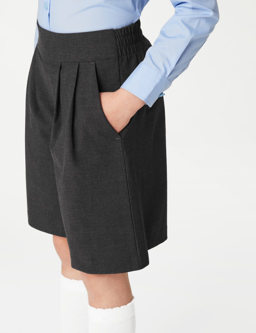 Girls' Pleat Front School Culottes (2-18 Yrs) 5 of 5