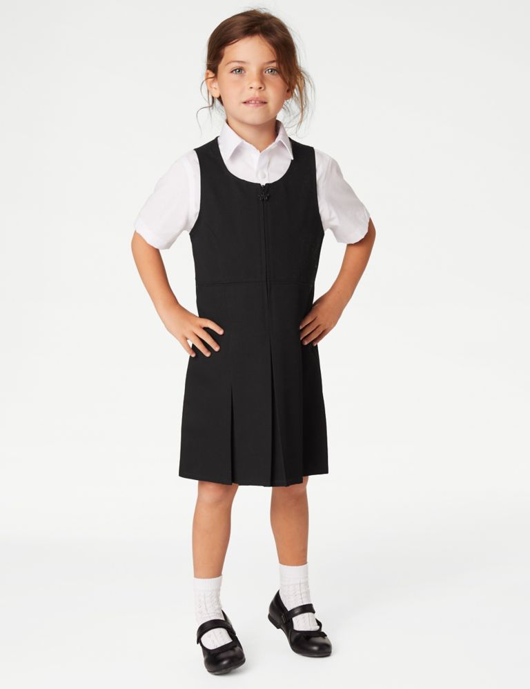 Girls' Pleated School Pinafore (2-12 Yrs) | M&S Collection | M&S