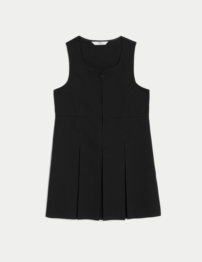 Girls' Jersey Bow School Pinafore (2-12 Yrs)