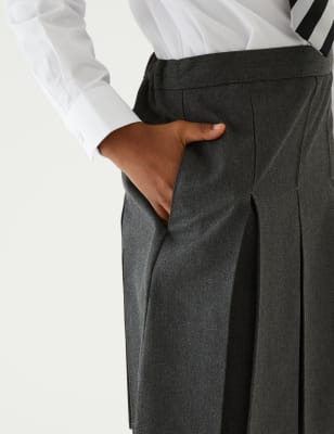 Plus size grey 2025 pleated school skirt