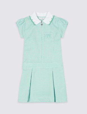 plus fit gingham school dress