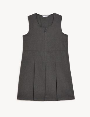 Girls' Plus Fit Pleated School Pinafore (2-12 Yrs) Image 2 of 4