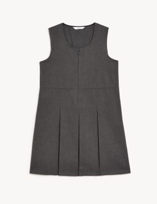 Girls' Jersey Bow School Pinafore (2-12 Yrs)