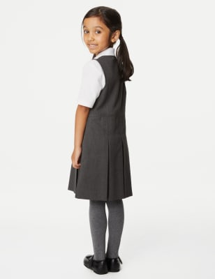 Girls grey school outlet pinafore