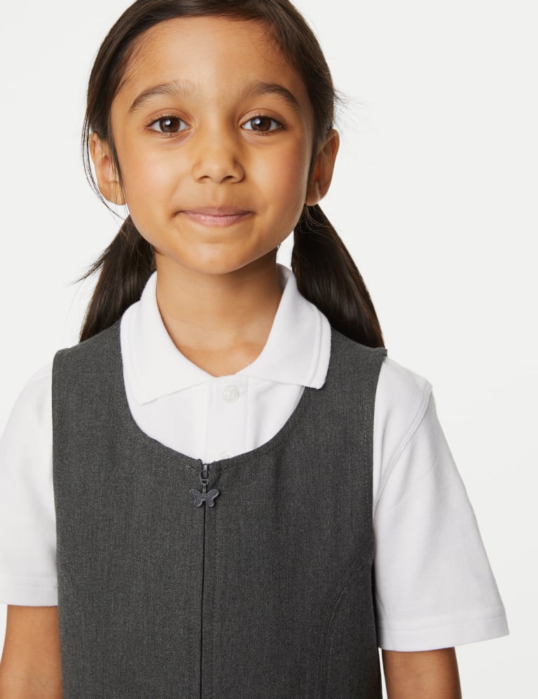 Girls Plus Fit Pleated School Pinafore 2 12 Yrs