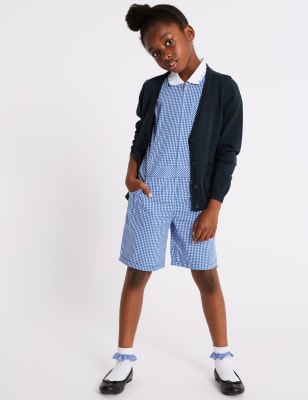 Girls' Pure Cotton Bow Pocket School Cardigan | M&S Girls' Pure Cotton Bow Pocket School Cardigan | M&S