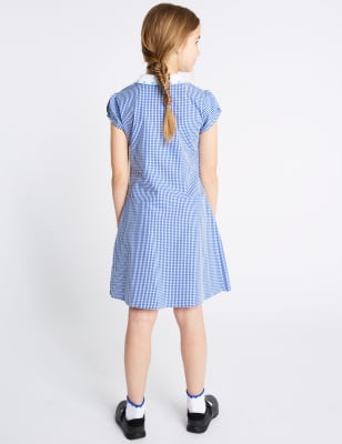 pure cotton gingham school dress