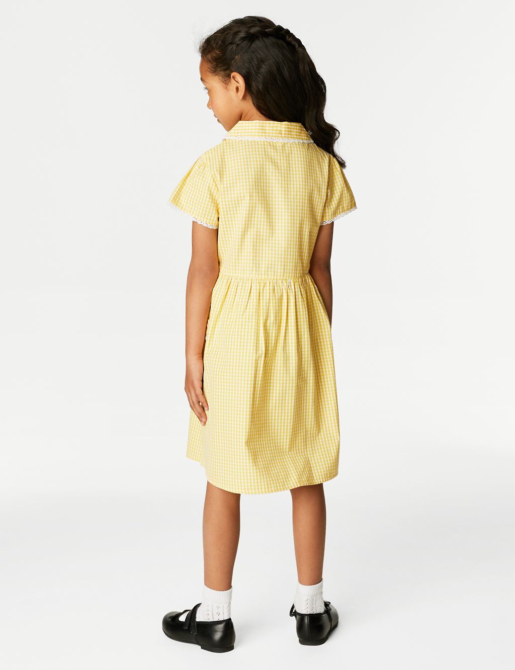 Girls' Pure Cotton Gingham School Dress (2-14 Yrs) 4 of 6