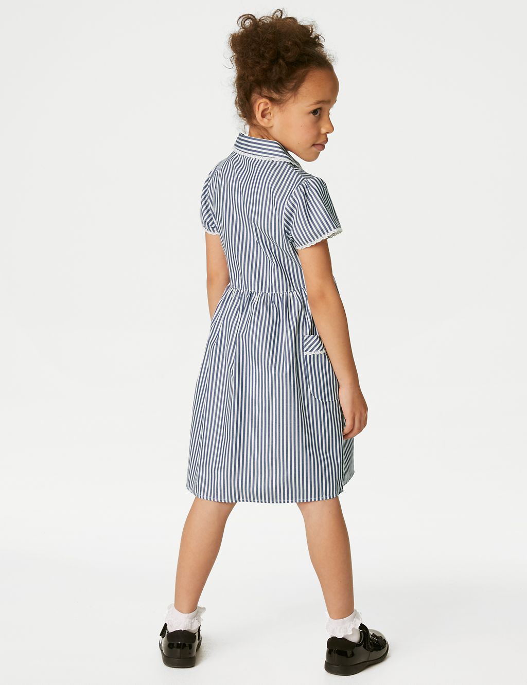 Girls' Pure Cotton Striped School Dress (2-14 Yrs) 4 of 5