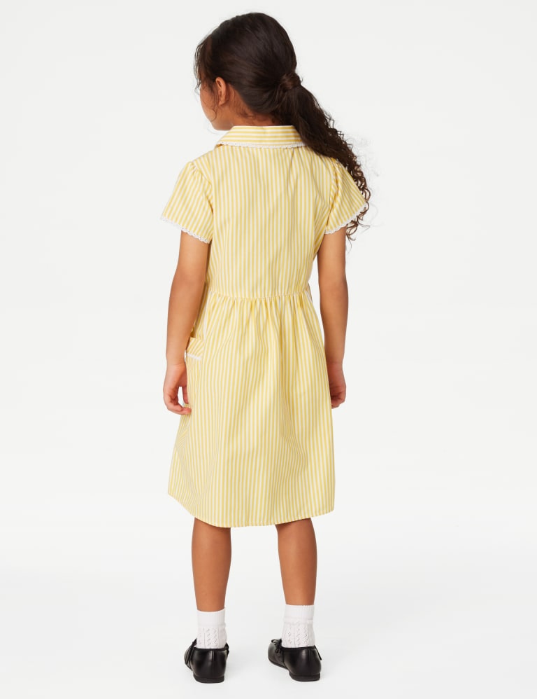 Girls' Pure Cotton Gingham School Dress (2-14 Yrs)