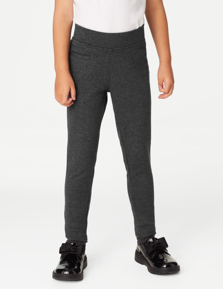 Girls' Skinny Leg Jersey School Trousers (2-18 Yrs) 3 of 5