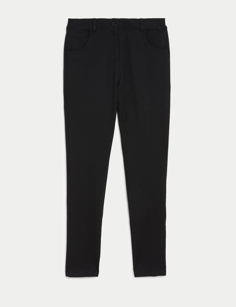 Girls' Super Skinny Leg Zip School Trousers (2-18 Yrs), M&S Collection