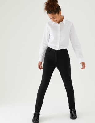 Girls tight hot sale school trousers