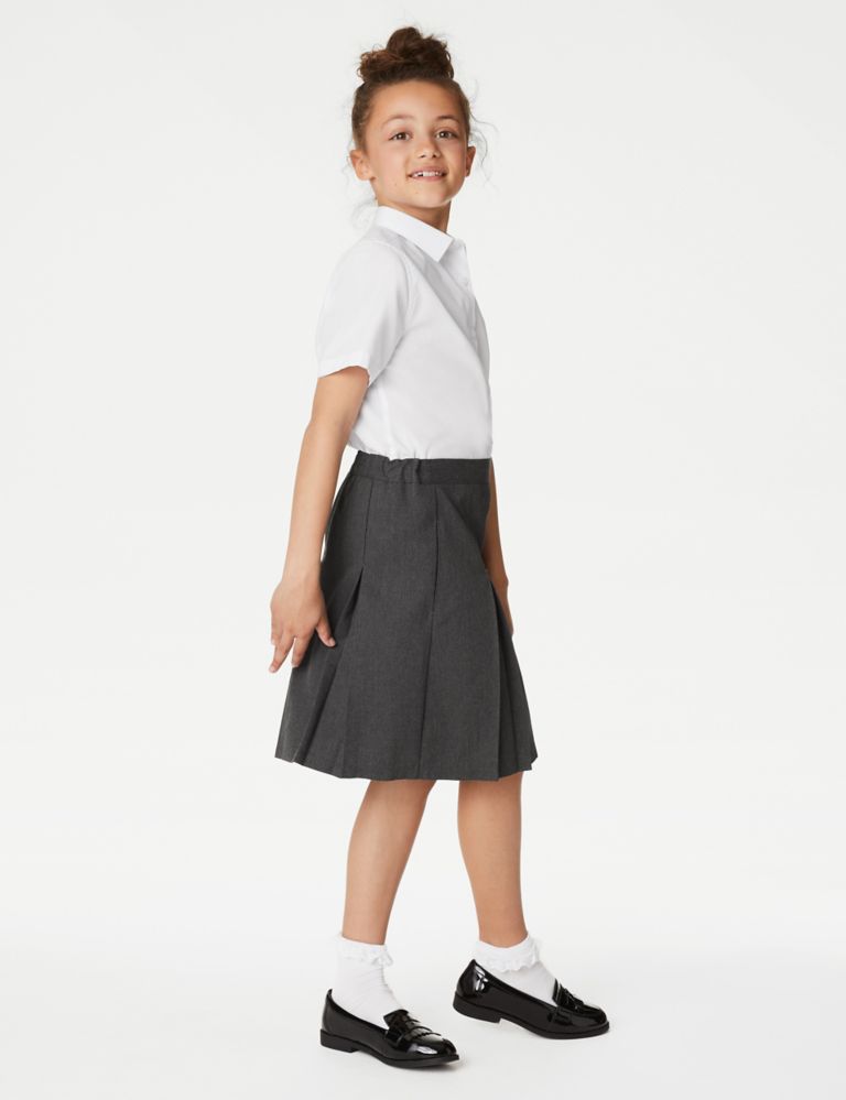 Girls' Slim Fit Permanent Pleats School Skirt (2-18 Yrs) 1 of 4