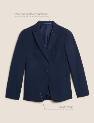 blue slim fit school shirts