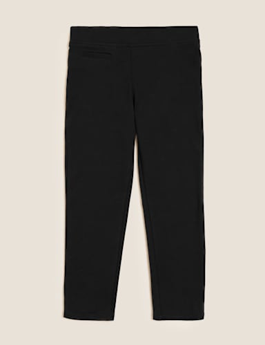 Girls' Slim Leg Jersey School Trousers (2-18 Yrs) 1 of 1