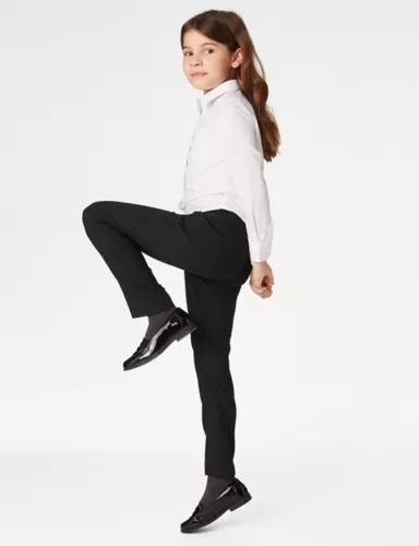 Girls' Slim Leg School Trousers (2-18 Yrs) 1 of 7