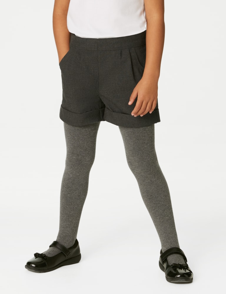 Girls' Turn Up School Shorts (2-16 Yrs), M&S Collection