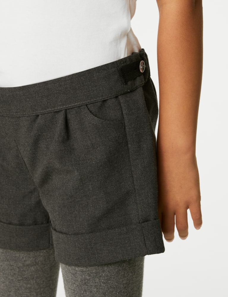 Girls' Turn Up School Shorts (2-16 Yrs) 4 of 5