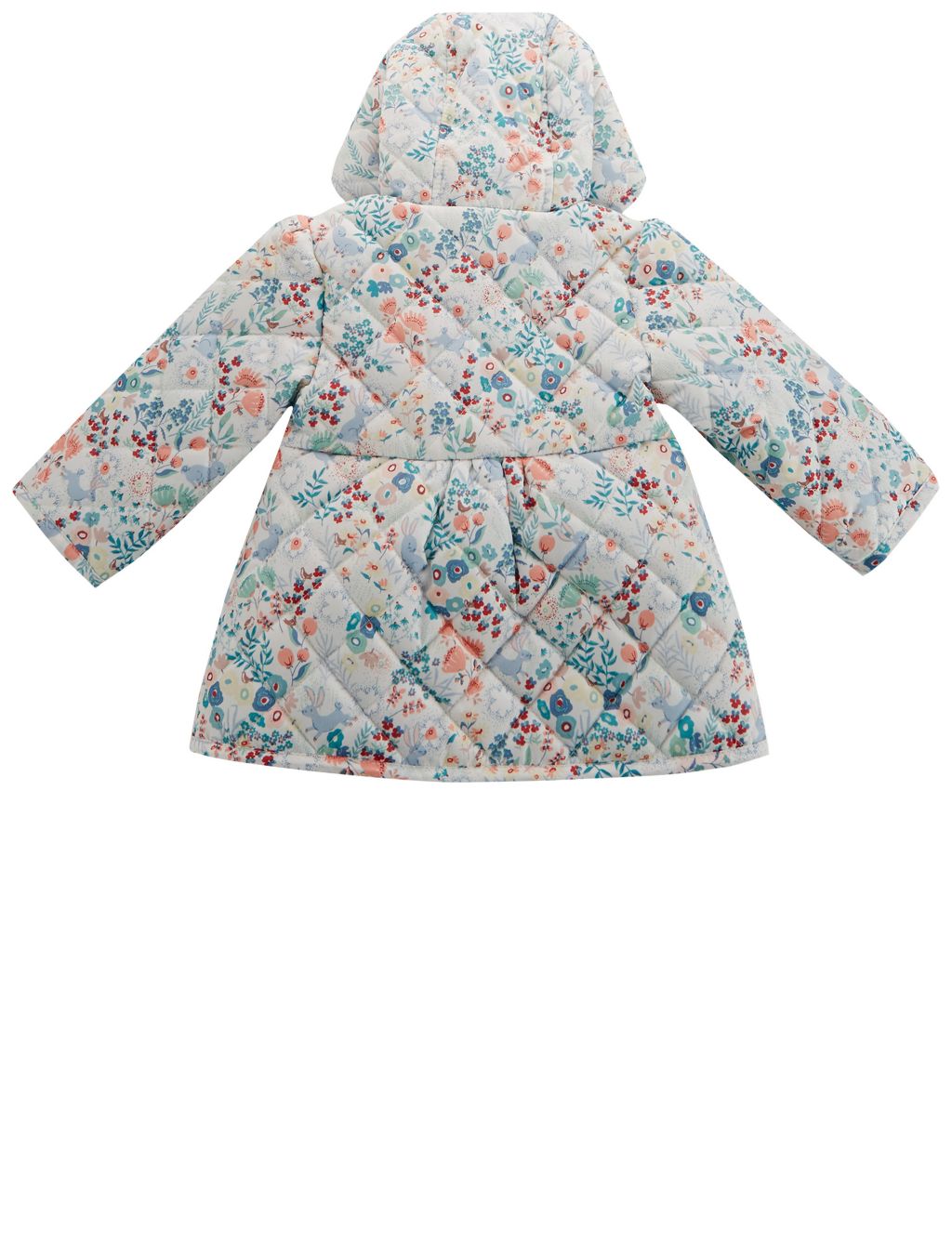 Girls Bunny All Over Print Hooded Coat 5 of 5