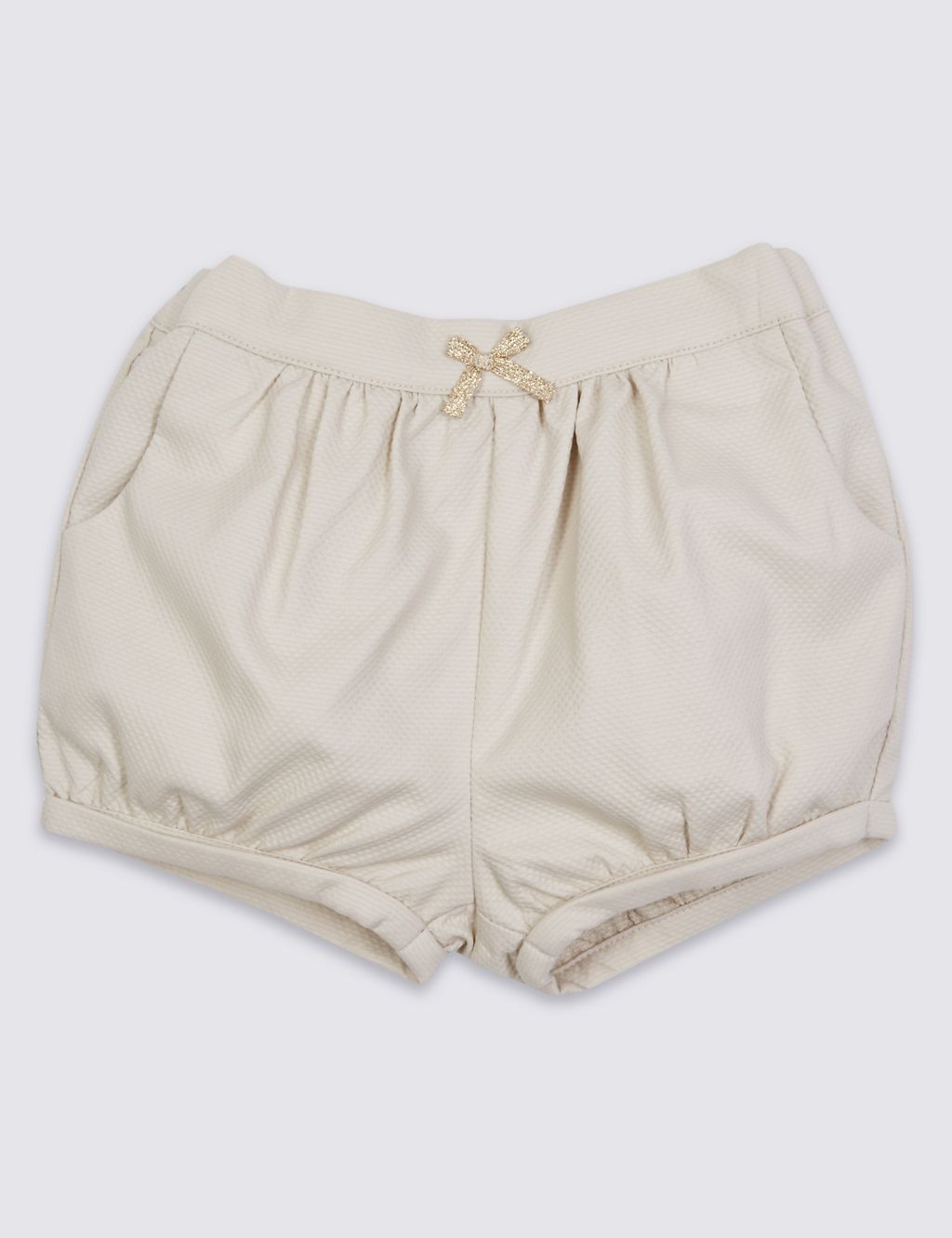 Girls Cotton Textured Shorts with Stretch (3 Months - 5 Years) 1 of 5