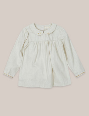 Girls Peter Pan Collar Woven Top (3 Months - 5 Years) Image 2 of 6