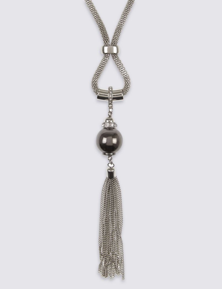 Glam Tassel Ball Necklace 3 of 3