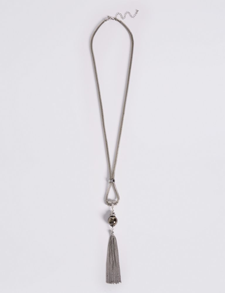 Glam Tassel Ball Necklace 2 of 3